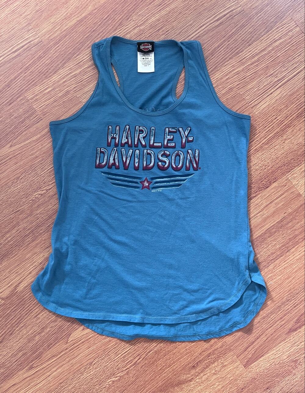 Harley-Davidson Wisconsin Racerback Tank Women’s Small Blue